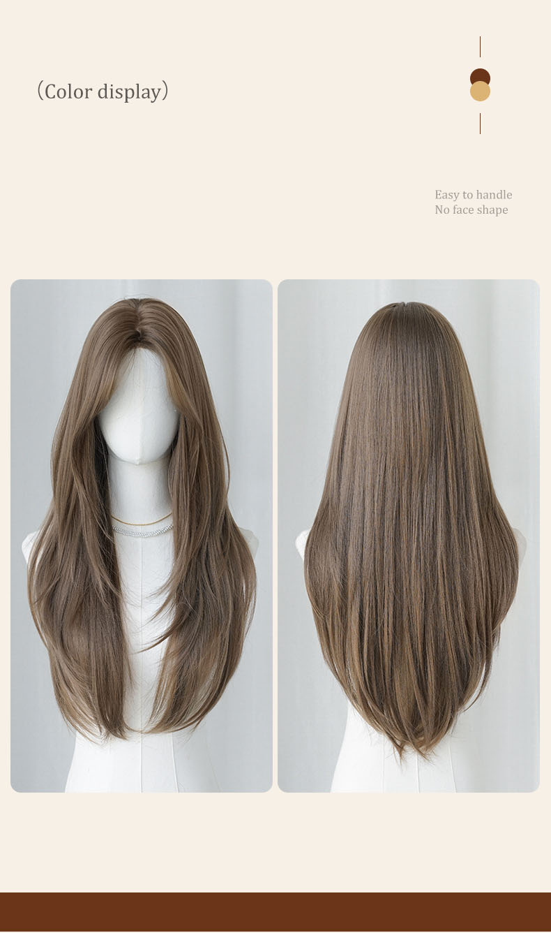 Long straight hair lace hand hook full head cover,wig