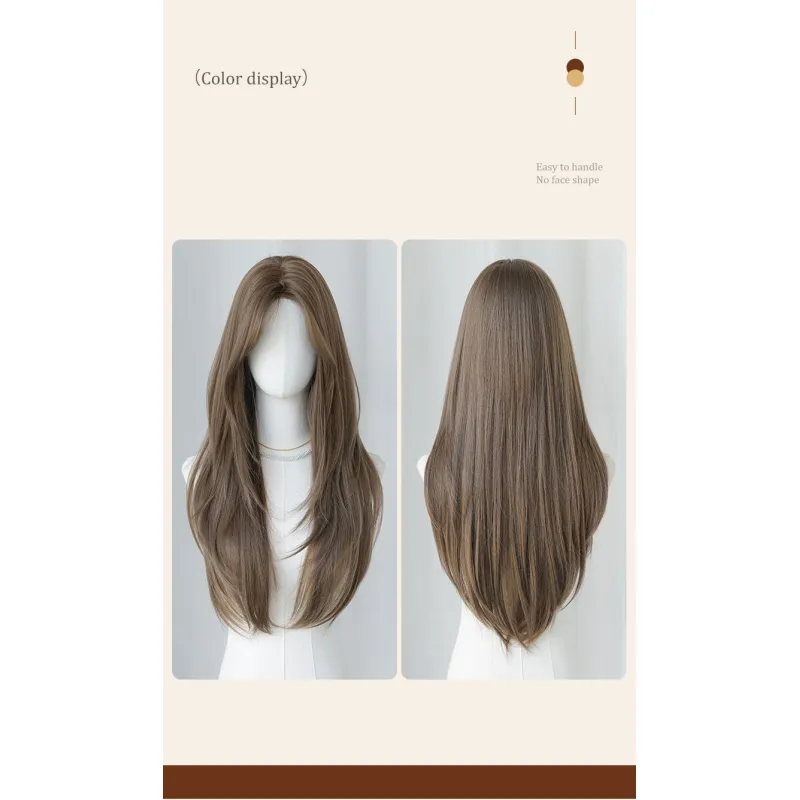Long straight hair lace hand hook full head cover,wig