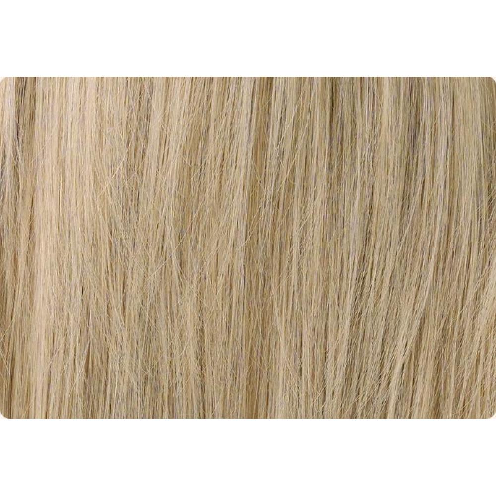 Medium length white gold full head wig