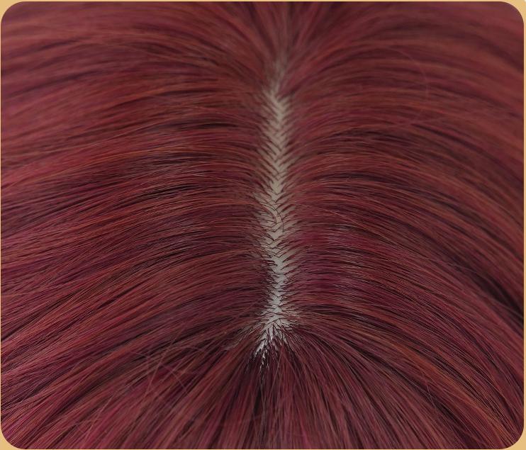 Short curly Bordeaux red subwig