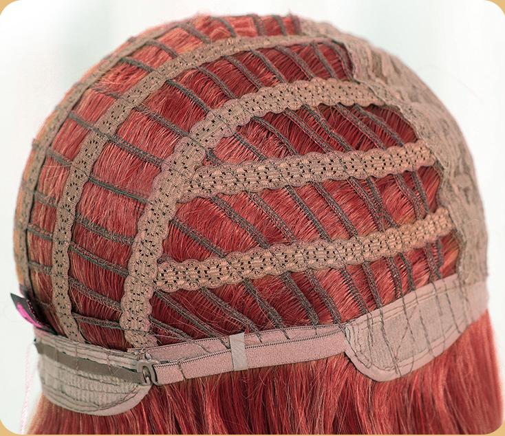 Short curly Bordeaux red subwig