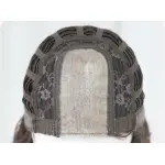 Straight hair line lace hand woven amber black wig