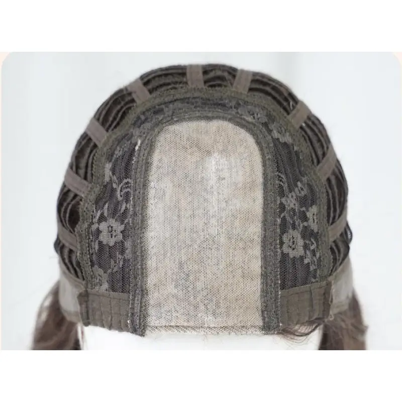 Straight hair line lace hand woven amber black wig