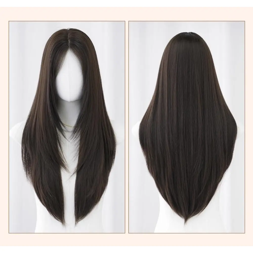 Straight hair line lace hand woven amber black wig