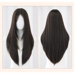 Straight hair line lace hand woven amber black wig