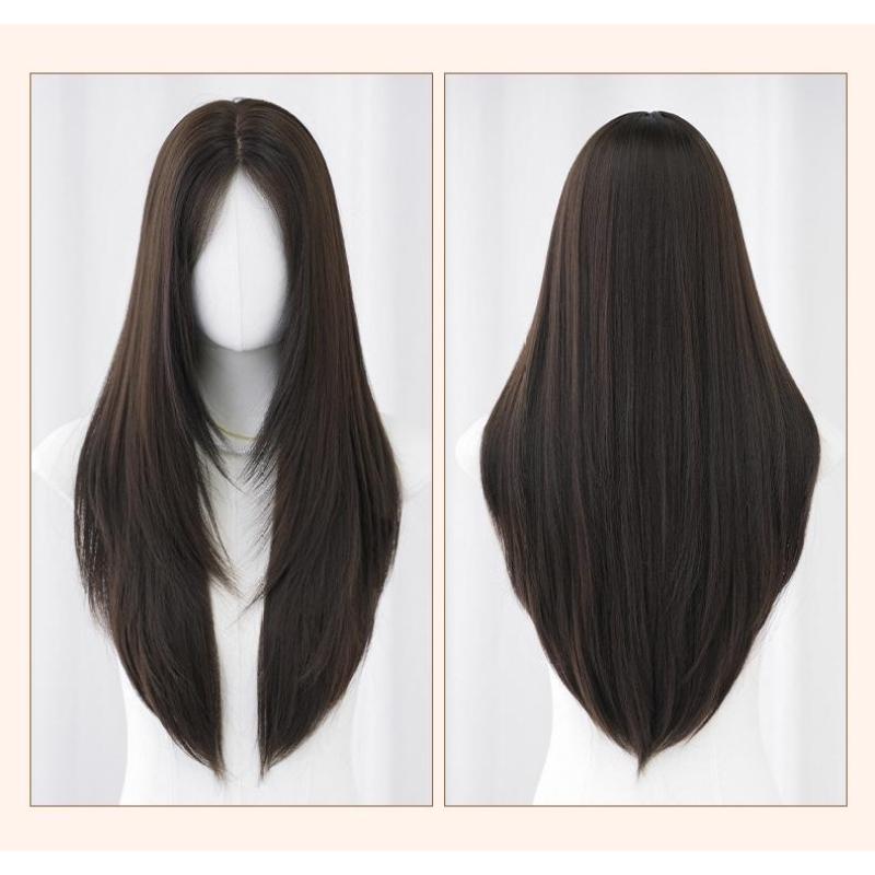 Straight hair line lace hand woven amber black wig