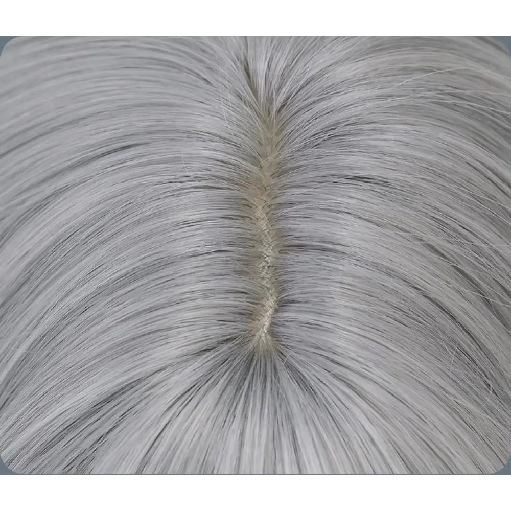Silver highlights with bangs and long curly hair,wig