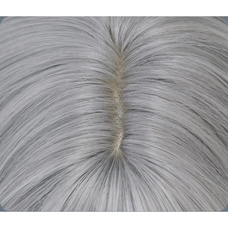 Silver highlights with bangs and long curly hair,wig