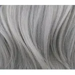 Silver highlights with bangs and long curly hair,wig
