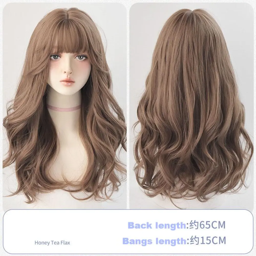 Comic bangs Internet celebrity round face big waves fluffy curls,wig