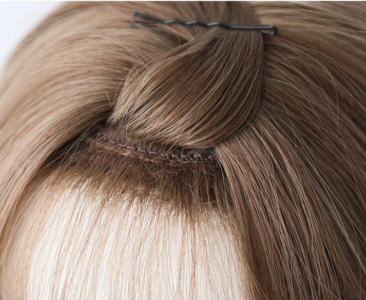 Fluffy fashion big wave long hair, can be tied and put,wig