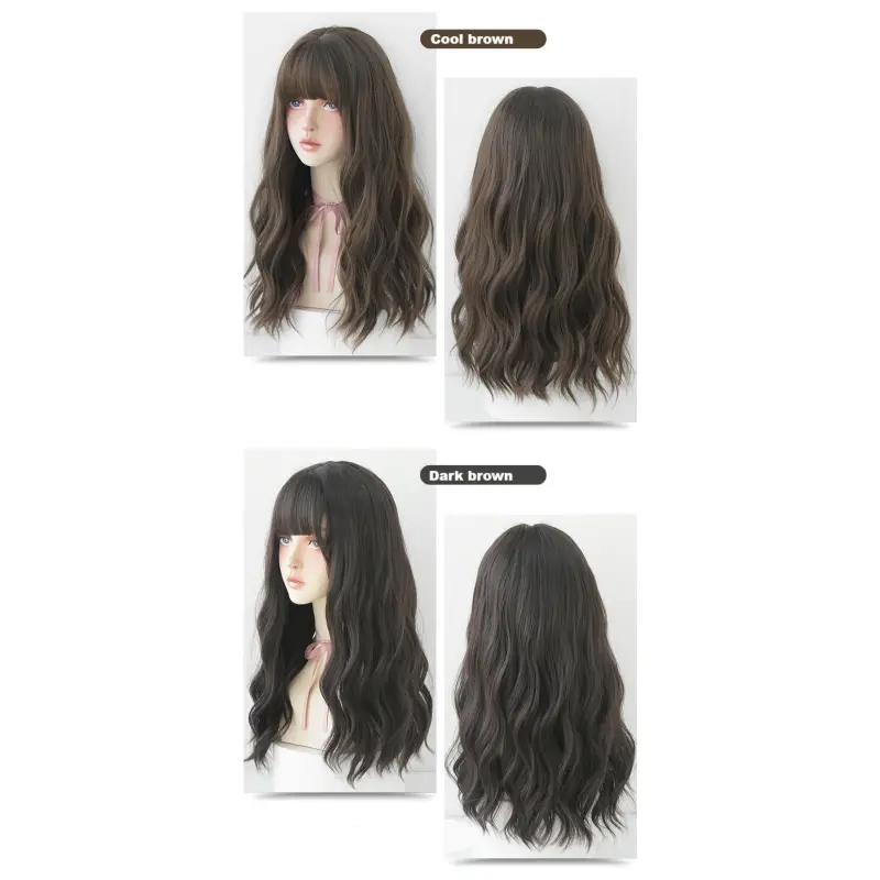 Internet celebrity long French lazy ripple roll,wig