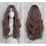 Japanese and Korean wavy pink purple long curly hair,wig