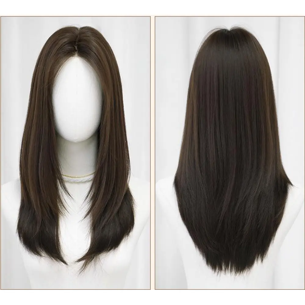 Korean natural split straight hair,wig