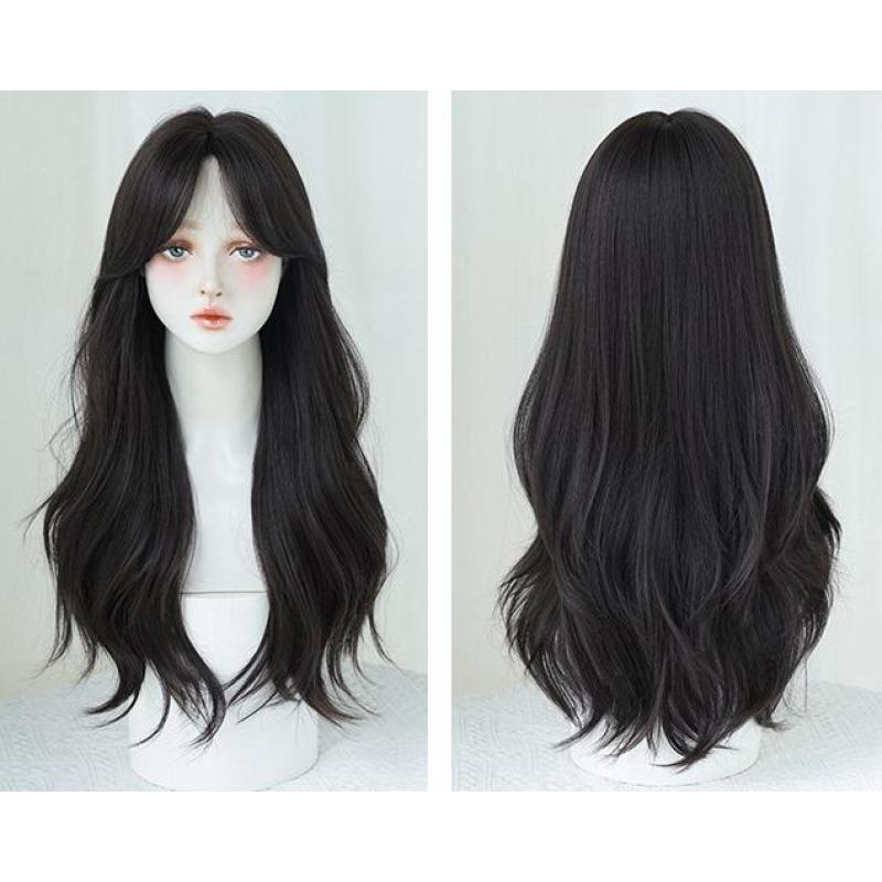 Korean style atmosphere with long curly hair,wig