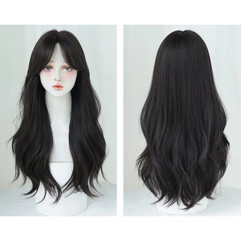 Korean style atmosphere with long curly hair,wig