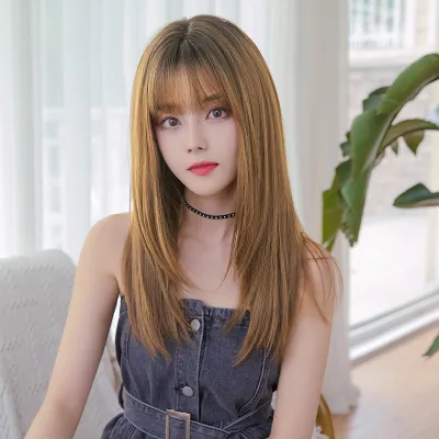Korean style layered long broken hair,wig 01