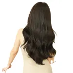 Long, naturally wavy bangs,wig