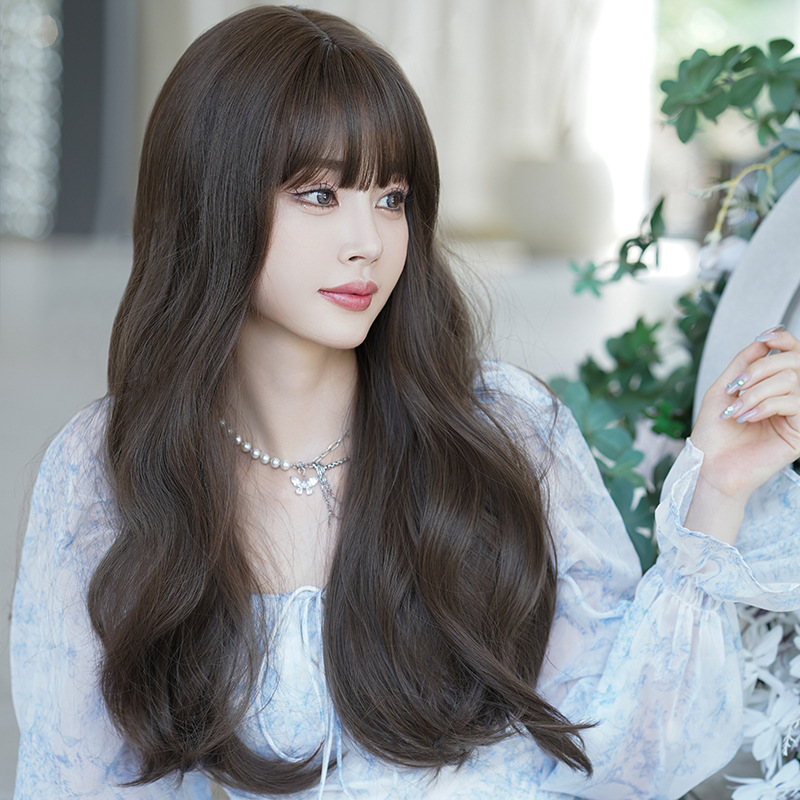 Gentle and intellectual big wave curly hair ,wig