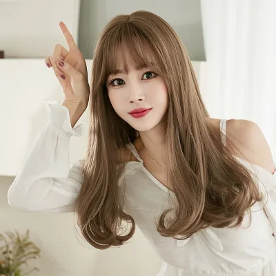 Gentle pear blossom slightly curled hairstyle,wig 01