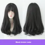 Gentle pear blossom slightly curled hairstyle,wig