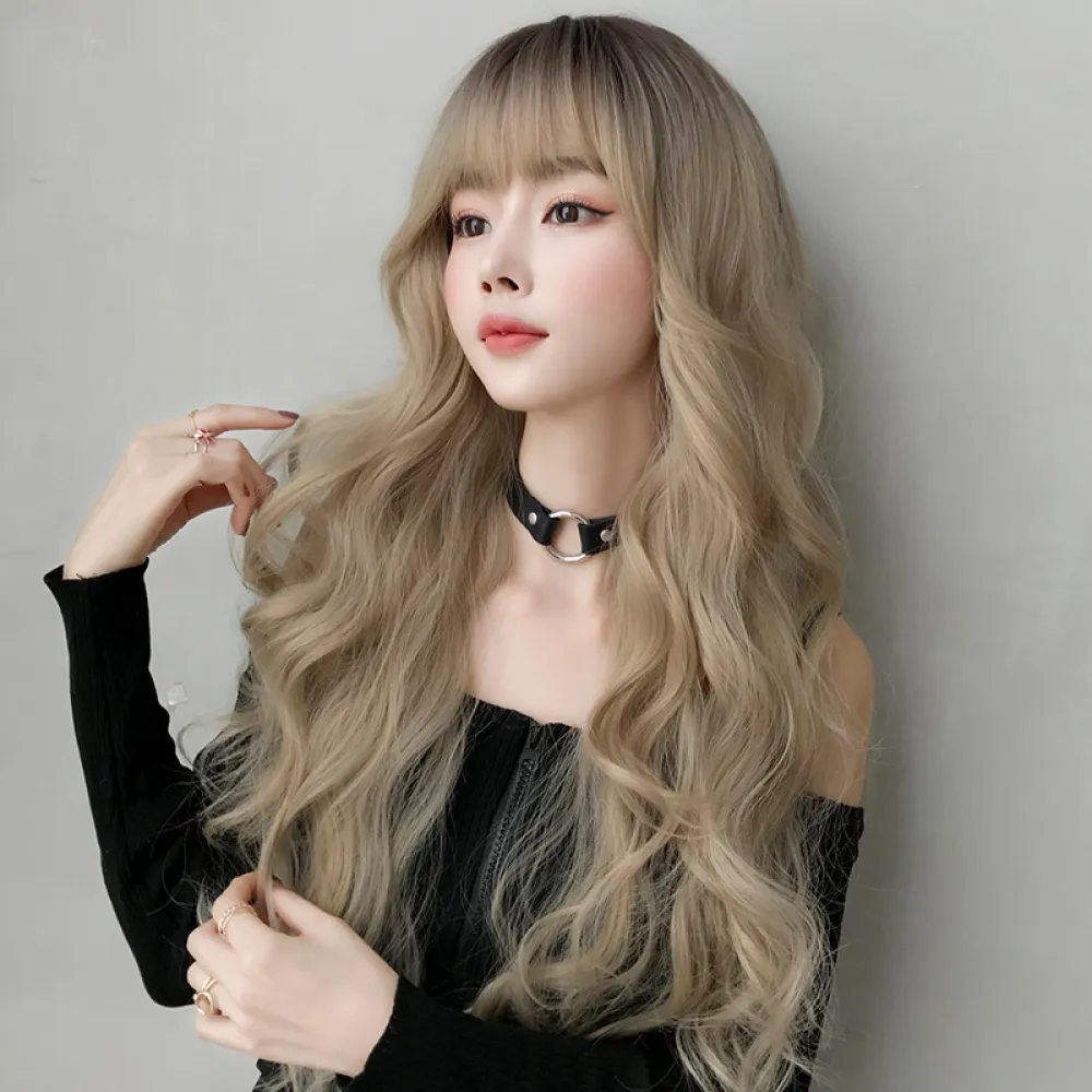 Girl group with big waves and long curly hair,wig