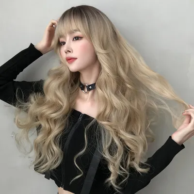 Girl group with big waves and long curly hair,wig 02