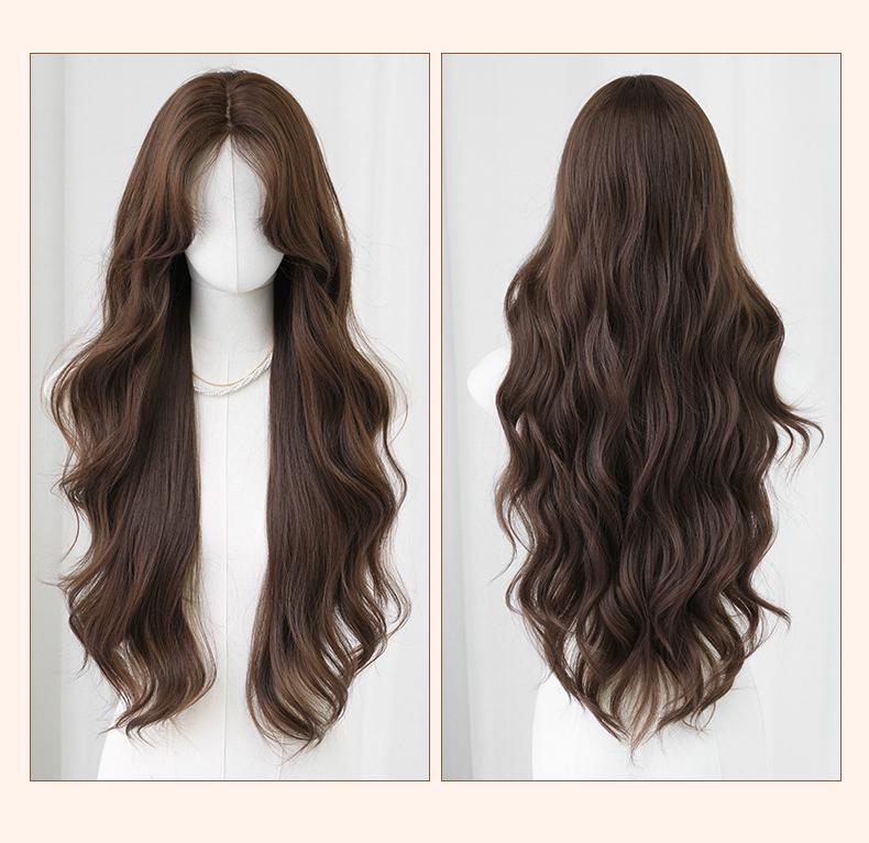 Korean style gentle medium length curly hair,wig