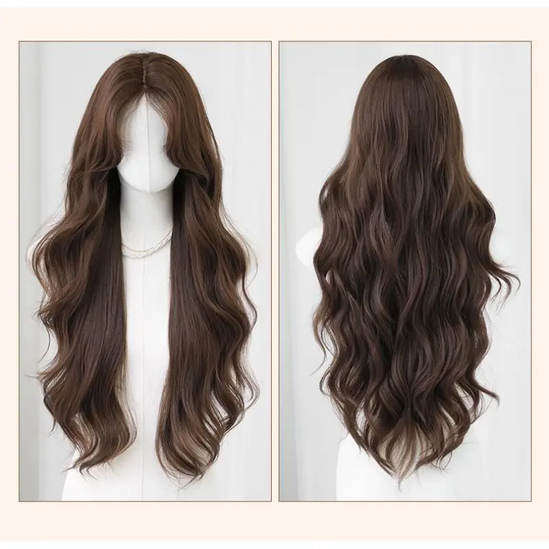 Korean style gentle medium length curly hair,wig