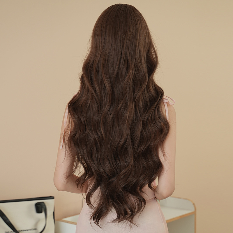 Korean style gentle medium length curly hair,wig
