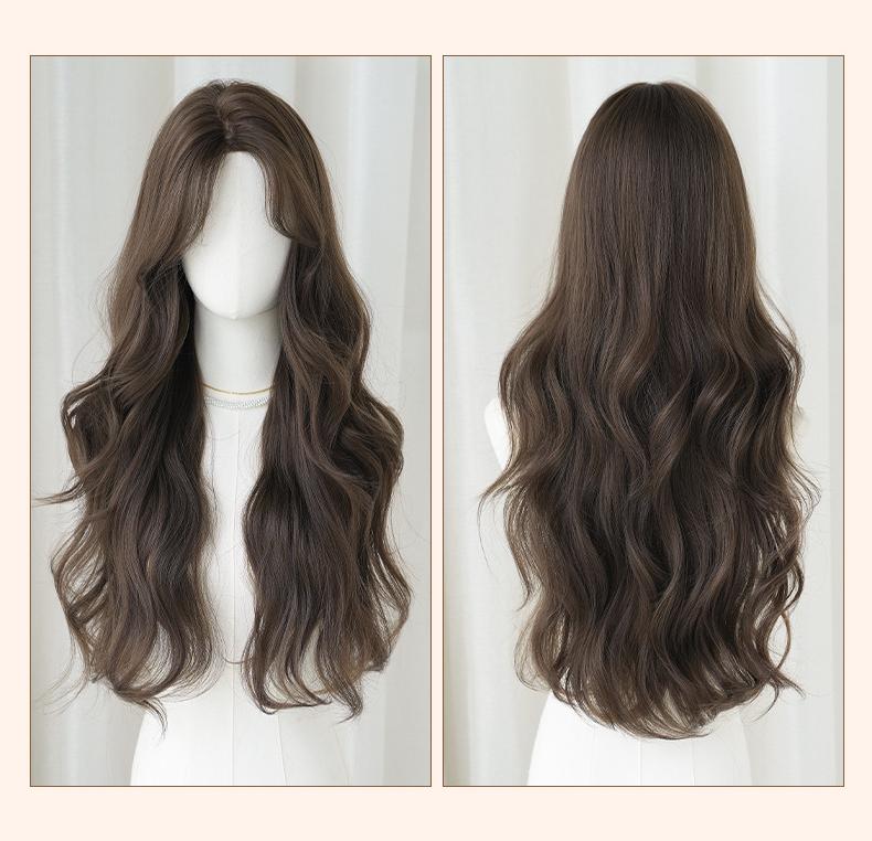 Korean style with a biased temperament long curly hair,wig
