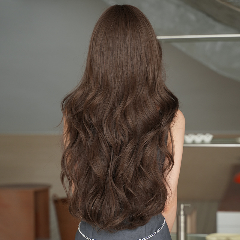 Korean style with a biased temperament long curly hair,wig