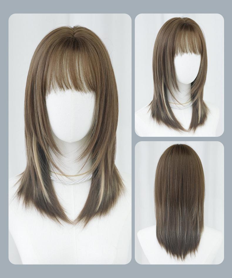 Skilled and dyed collarbone hair,wig