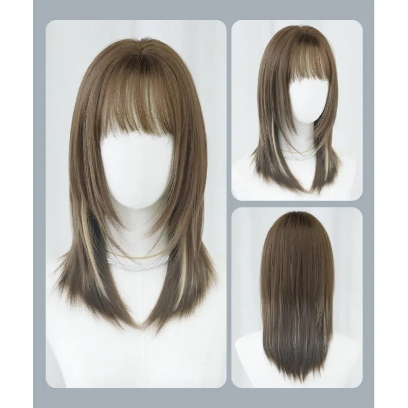 Skilled and dyed collarbone hair,wig