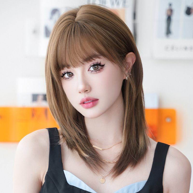 Skilled and dyed collarbone hair,wig