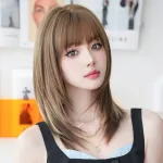 Skilled and dyed collarbone hair,wig