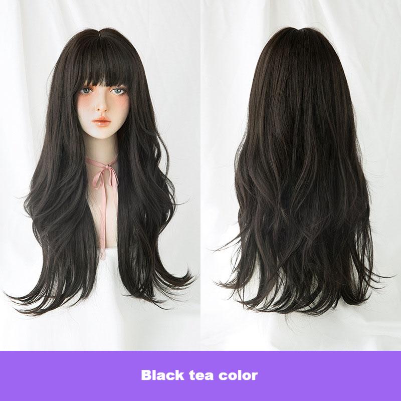 Korean natural spiral wavy long curly hair,wig
