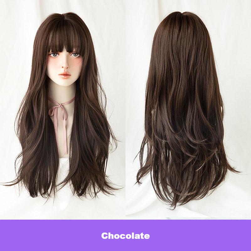 Korean natural spiral wavy long curly hair,wig