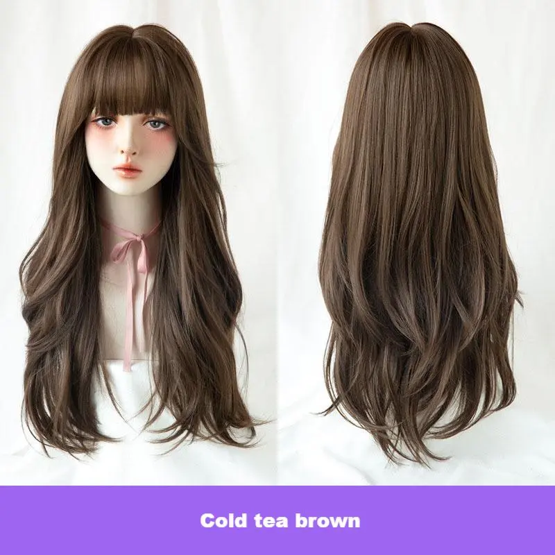 Korean natural spiral wavy long curly hair,wig