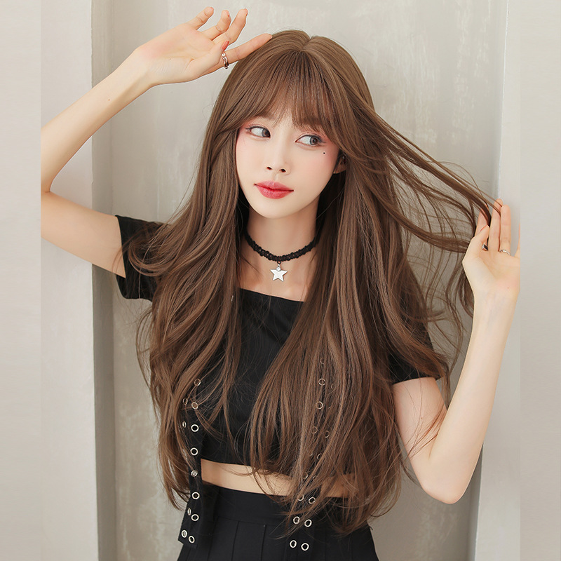 Korean natural spiral wavy long curly hair,wig