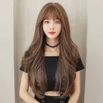Korean natural spiral wavy long curly hair,wig