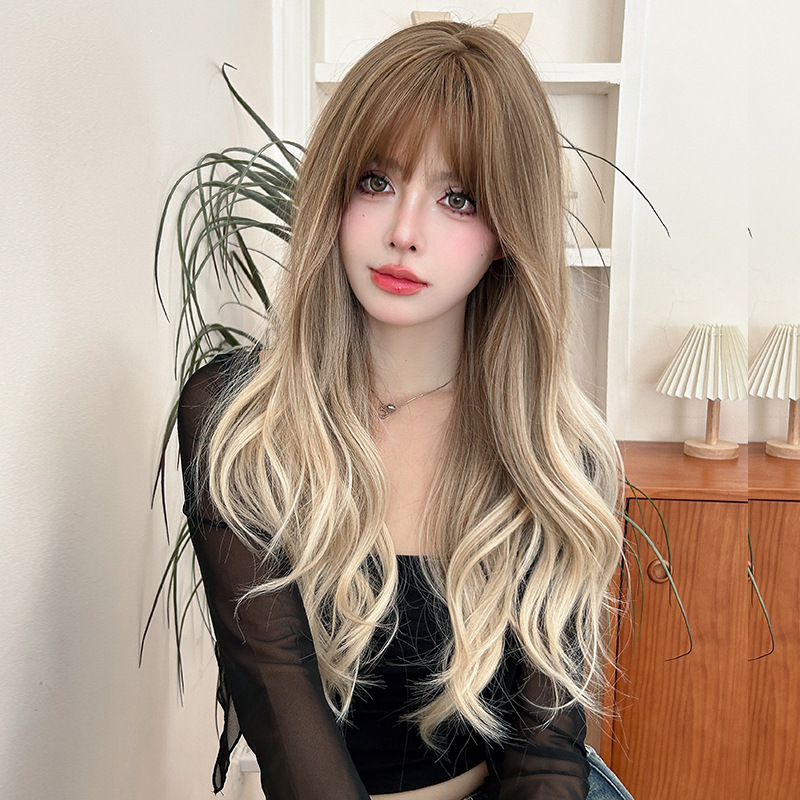 Light European and American temperament gradient wave roll,wig