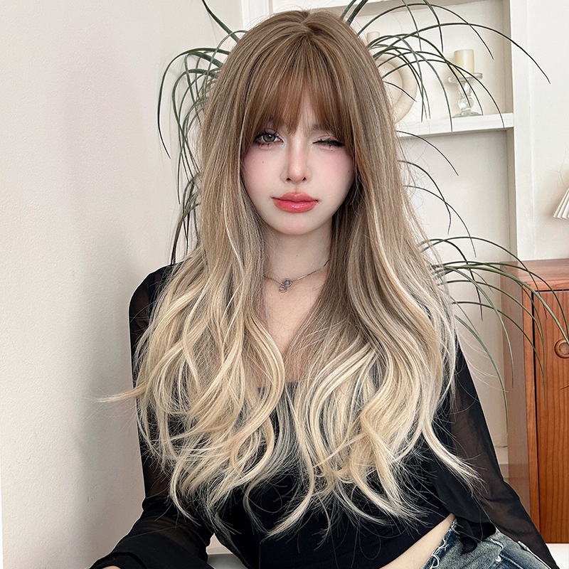 Light European and American temperament gradient wave roll,wig