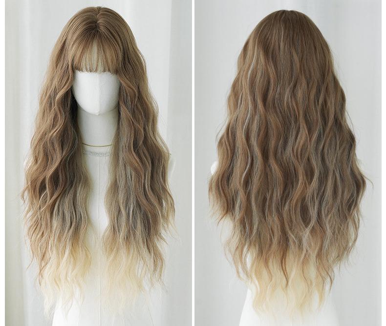 Pickled water ripple long curly hair,wig