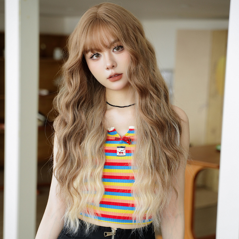 Pickled water ripple long curly hair,wig