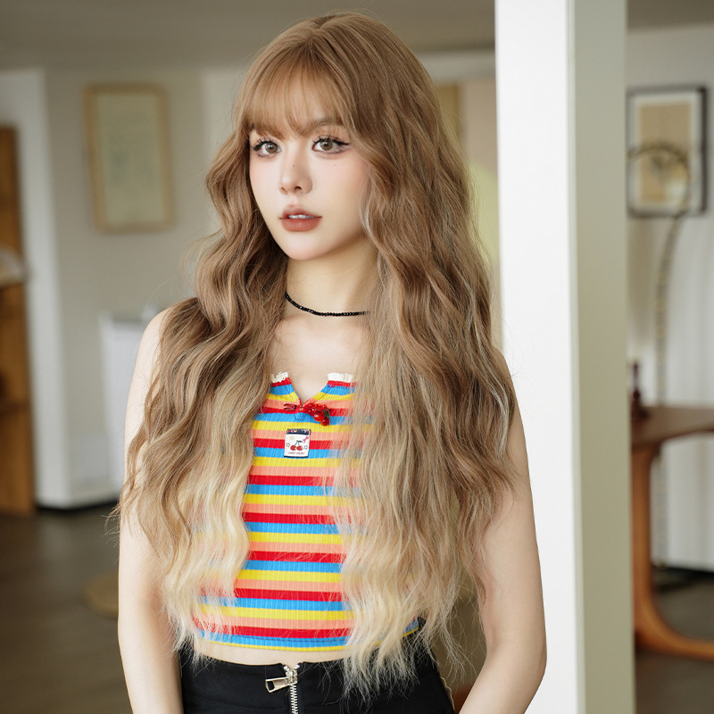 Pickled water ripple long curly hair,wig