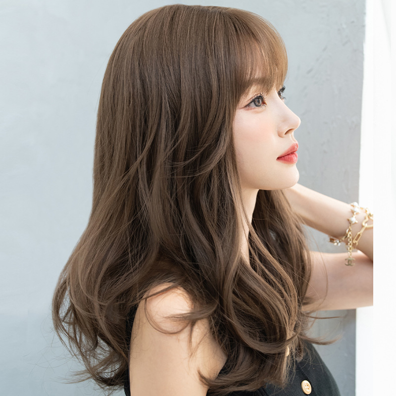 Pure salt sweet girl with long curly hair,wig