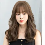Pure salt sweet girl with long curly hair,wig