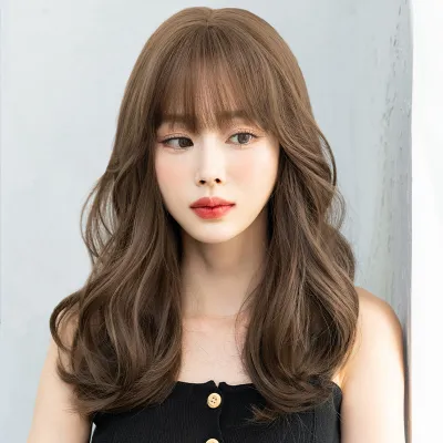 Pure salt sweet girl with long curly hair,wig 02