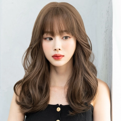 Pure salt sweet girl with long curly hair,wig 02